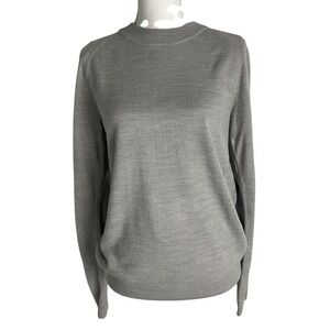 Tint & Shadow Light Gray Long Sleeve Back Zip Soft Cozy Sweater Size PM